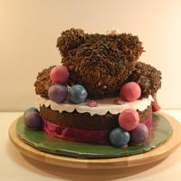 bear birthday cake
