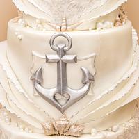 maritime wedding cake