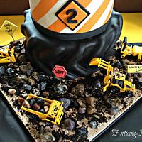 Construction birthday cake