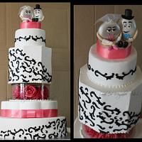 M&M wedding cake