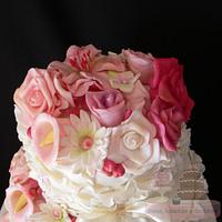 Spring flowers cake