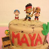 jack and the neverland pirate themed cakes 