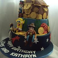 Multi Character Birthday Cake