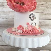 Lady birthday cake