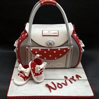 Baby Shower/Cath Kidston Bag & Shoes Cake 