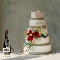 country chic wedding cake