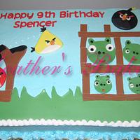 Angry Birds Sheet Cake
