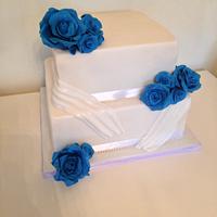 In the blue wedding cake 