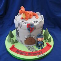 Dragon & knight cake