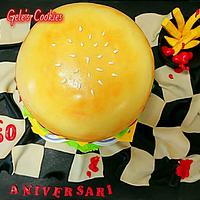 Burger cake by Gele's Cookies