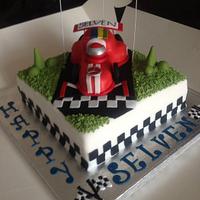 Formula 1 Race Car Cake
