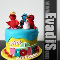 Sesame Street..Meet Elmo, Murray and Cookies monster.. :)