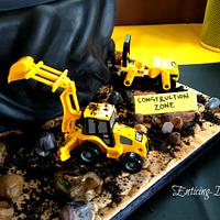 Construction birthday cake