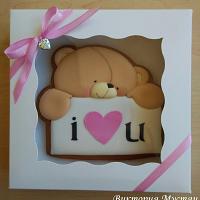 Bears gingerbread on Valentine's Day