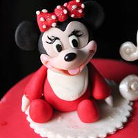 Baby Minnie Polka Dots Cake