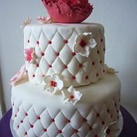 Quilted Peony cake