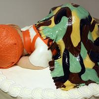 3-D Baby Camo Cake
