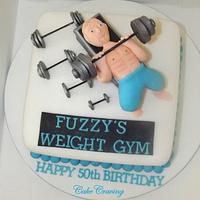 weight lifters cake