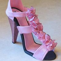 Pink Ruffled Shoe