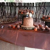 Rustic Lindt Chocolate Wedding Cake