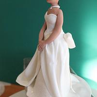 Bride cake topper