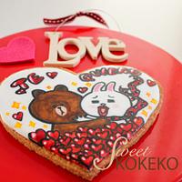 Bear and Cony Valentine´s Day Cookie!