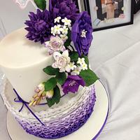 Royal Purple -Bridal shower Cake 