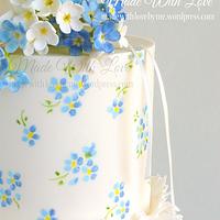 Frills and Forget-Me-Nots Cake