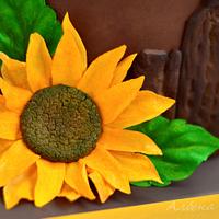 Rustic Sunflower cake