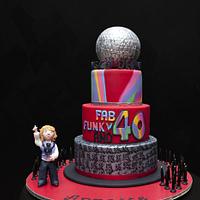 Disco Dance 40th Birthday Cake