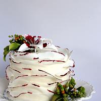 Fall Berries Wedding Cake