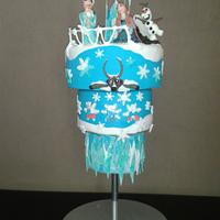 frozen theme birthday cake