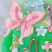 Butterfly theme cake