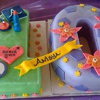Girl's Number Birthday Cake