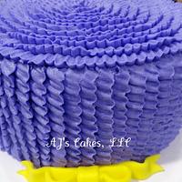 Ruffle and Bow Cake