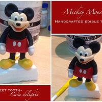 Handcrafted Mickey Mouse cake topper