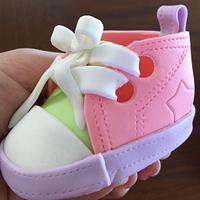 Gum Paste Baby Shoe Converse Style