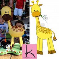3D Sculpted, free-standing Giraffe