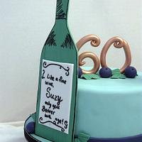 Fine Wine Birthday Cake