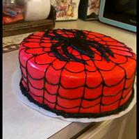 Spiderman cake and sugar cookies