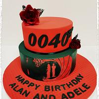 007 themed 40th Birthday Cake