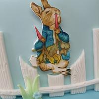 A little selection of handpainted Beatrix Potter characters