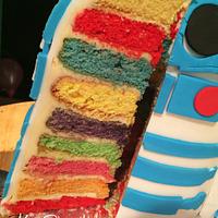 R2D2 Rainbow Cake