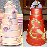 Dual Wedding Cake Eastern meet Western