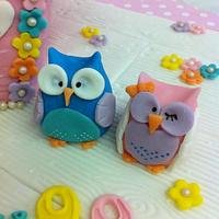 Owl and Birdhouse Cake