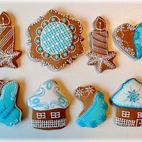 Hand painted Christmas gingerbread