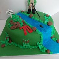 fishing birthday cake