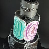 Geode wedding cake