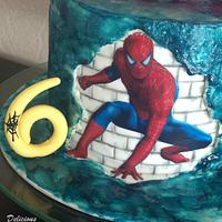 Spiderman b-day cake