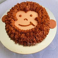2D monkey face cake!!